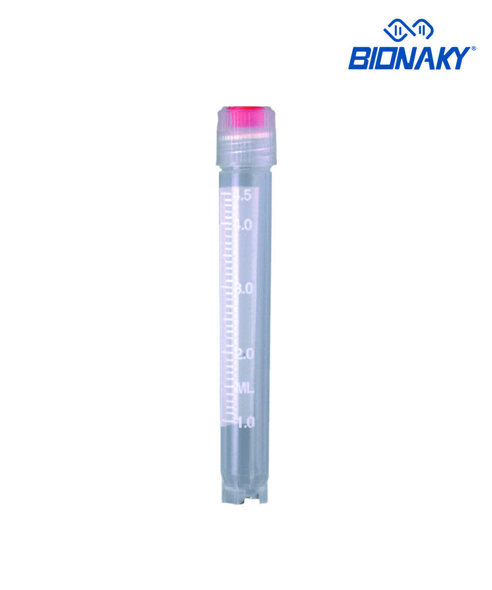 Tubo criogênico  4,5mL com tampa rosca externa estéril